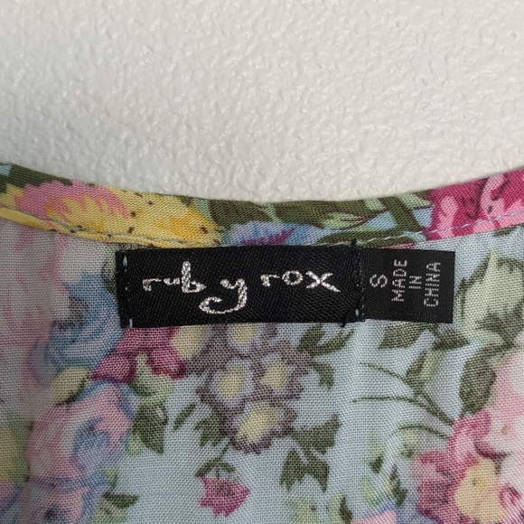 Ruby Rox Floral Summer Sun Dress Size Small - Picture 5 of 6